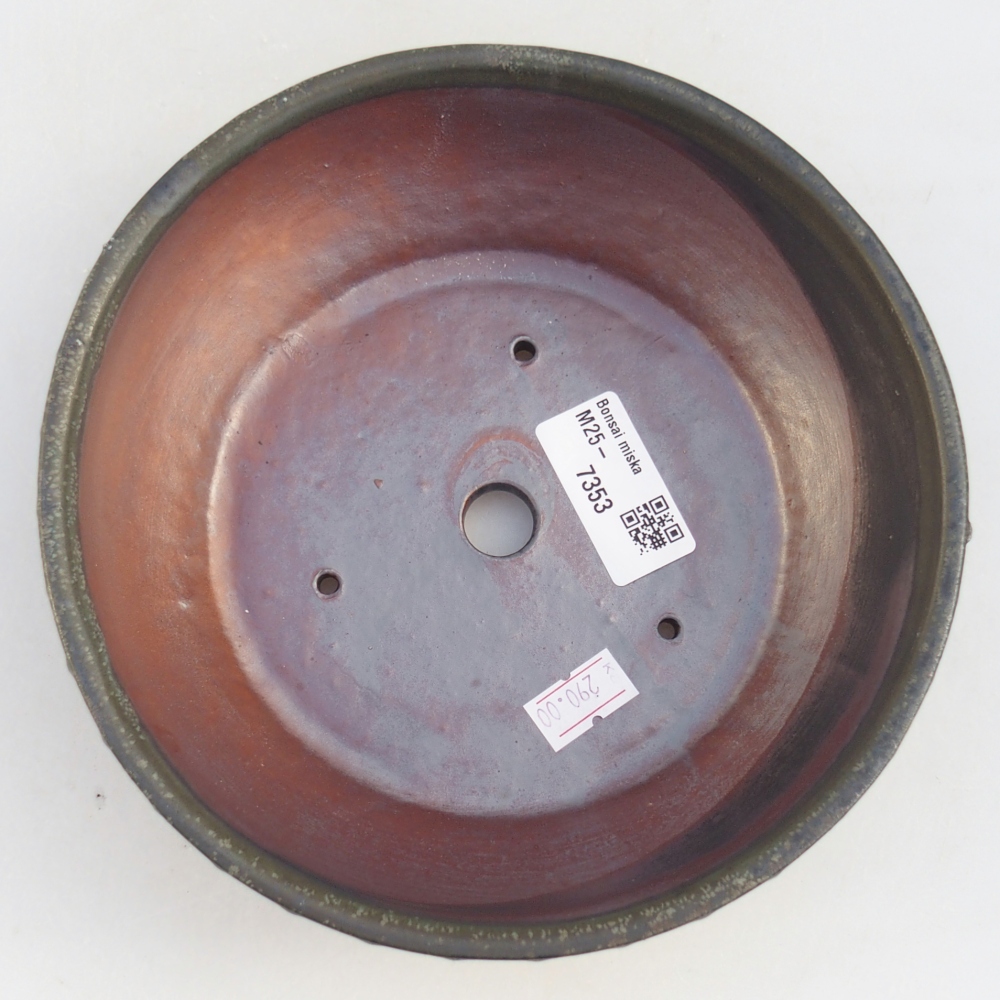 Keramická miska na bonsaje 18 x 18 x 5,5 cm, sivá