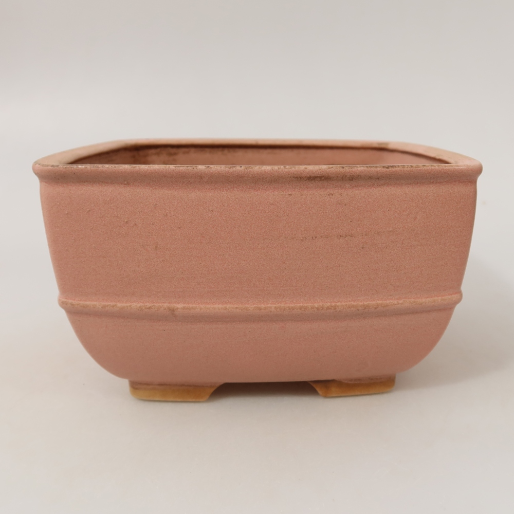 Keramická miska na bonsai 16,5 x 16,5 x 9,5 cm, farba ružová