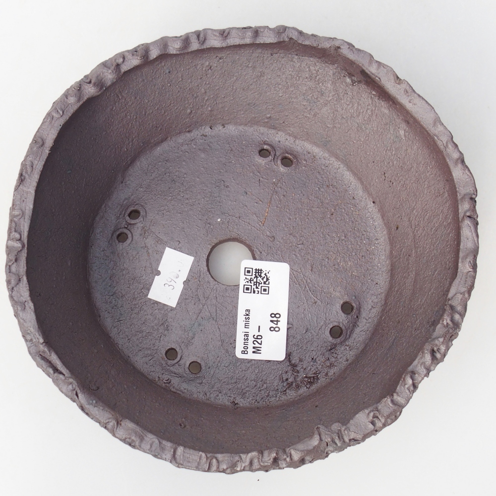Keramická bonsajová miska 17 x 16,5 x 6 cm, farba kovu