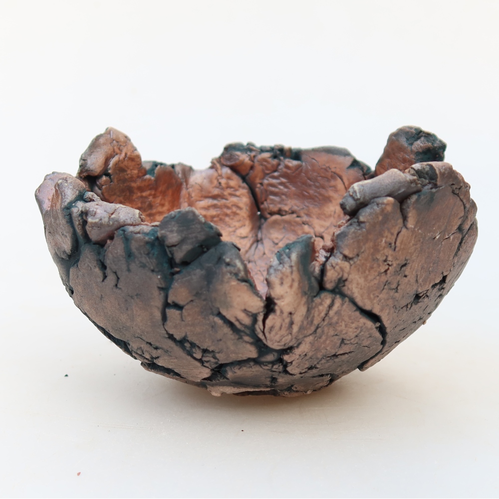 Keramická škrupina  11 x 11 x 7 cm, farba zelená