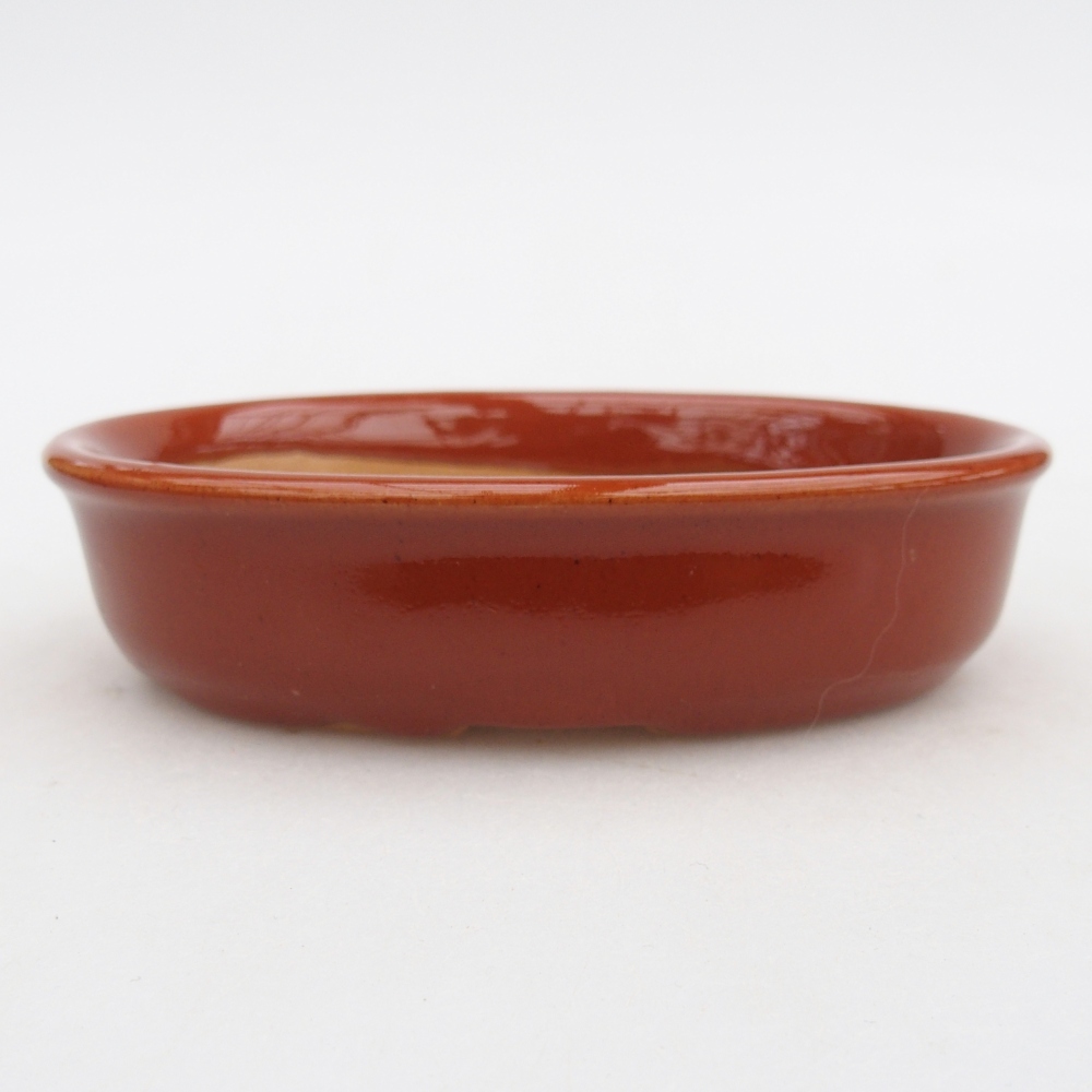 Keramická miska na bonsaje 12 x 8,5 x 3 cm, hnedá
