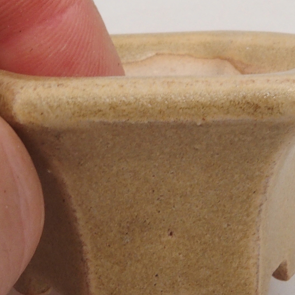 Mini bonsai miska 4,5 x 4,5 x 2,5  cm, farba hnedá