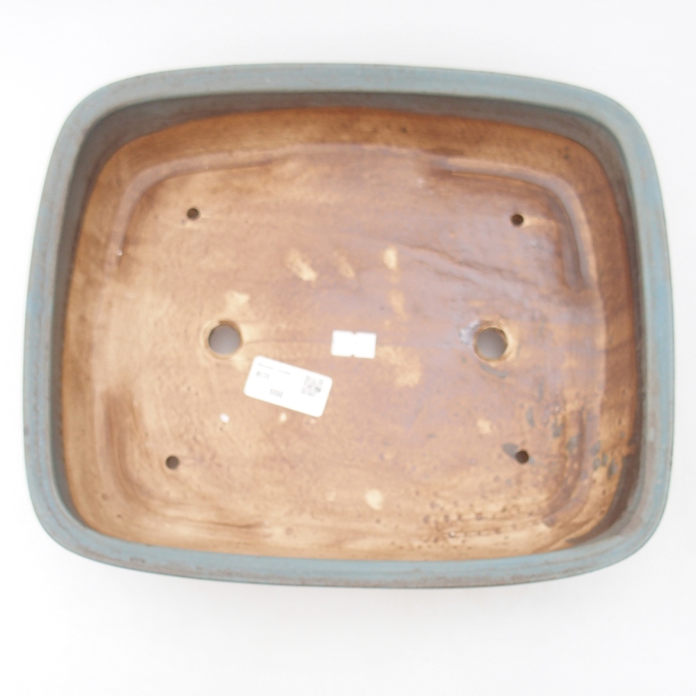 Keramická miska na bonsaje 29,5 x 24,5 x 7,5 cm, farba modrá