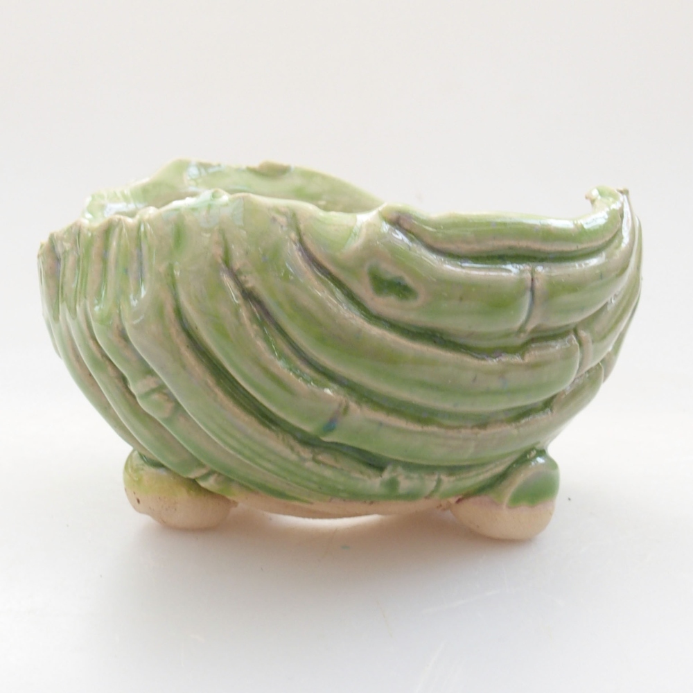 Keramická Škrupina 7,5 x 7,5 x 5 cm, farba zelená