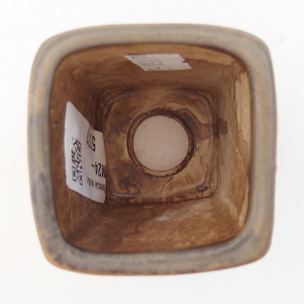 Keramická bonsai miska 5 x 5 x 6,5 cm, farba hnedá