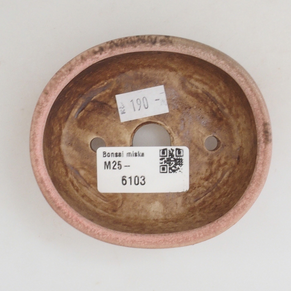 Keramická bonsai miska 9,5 x 8 x 3 cm, farba ružová