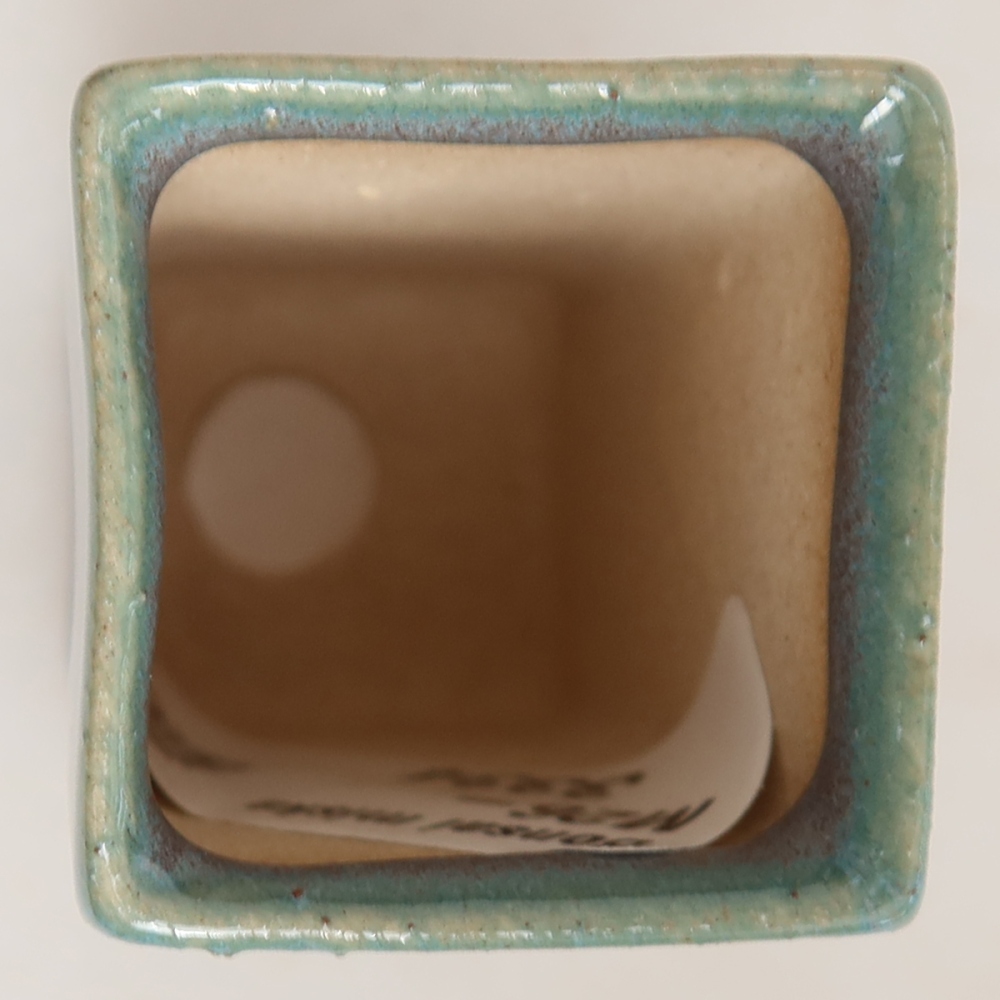 Keramická miska na bonsaje 3 x 3 x 5,5 cm, farba sivá