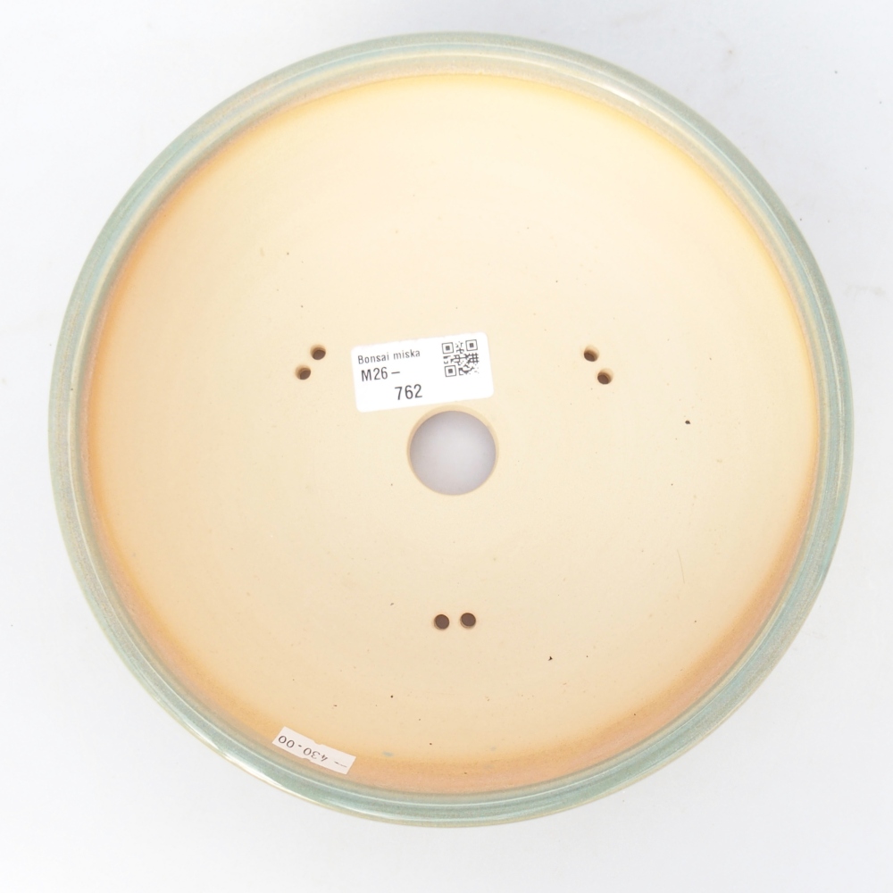 Keramická bonsajová miska 20 x 20 x 6 cm, zelená