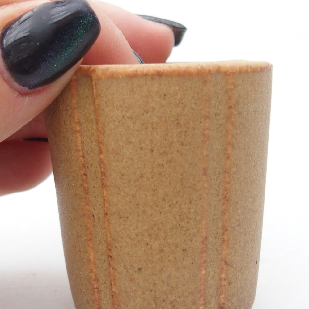 Mini bonsajová miska 4 x 4 x 4,5 cm, hnedá