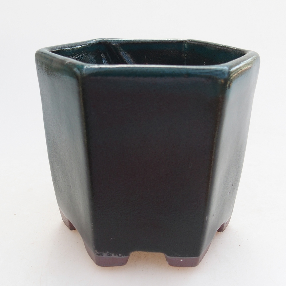 Keramická miska na bonsaje 9 x 9 x 8 cm, zelená