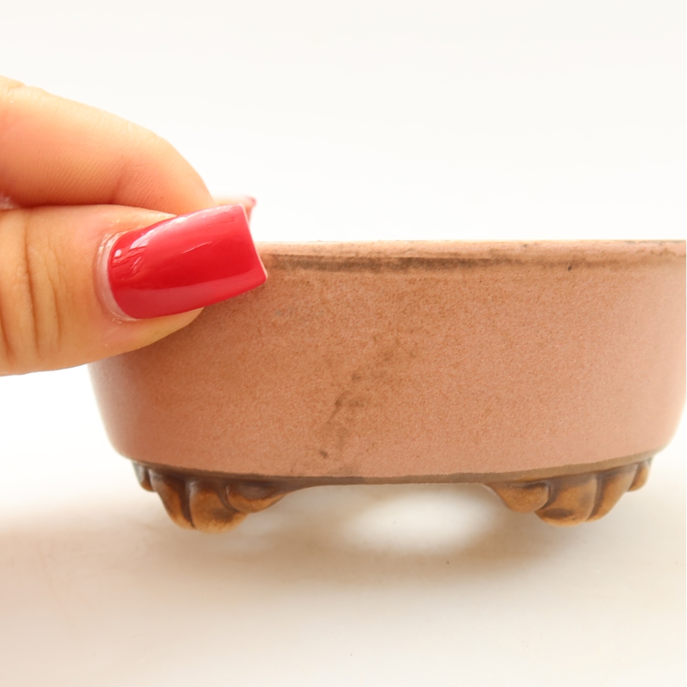 Keramická miska na bonsaje 9,5 × 8 × 4 cm, farba ružová