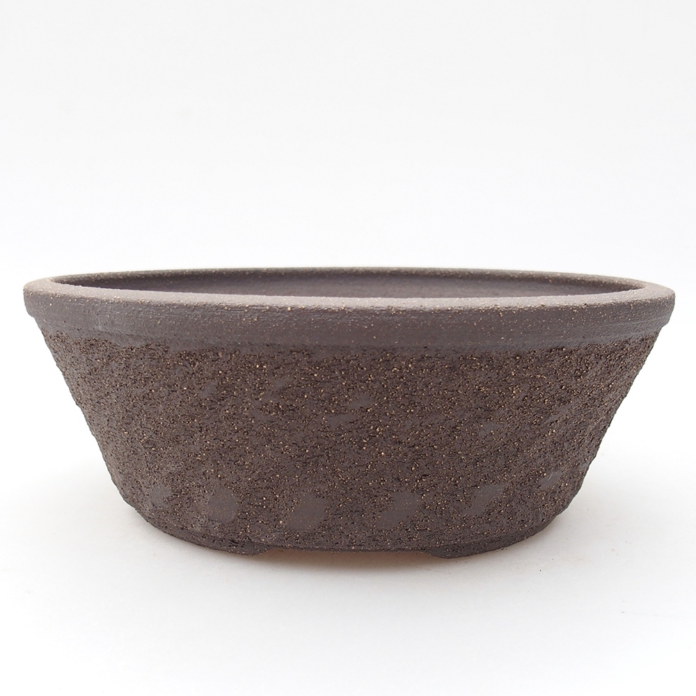 Keramická miska na bonsaje 18 x 18 x 6,5 cm, hnedá