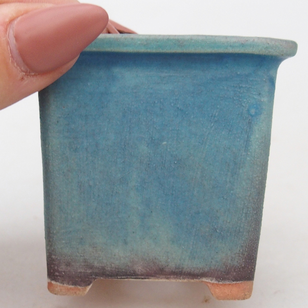 Keramická miska na bonsaje 5,5 x 5,5 x 5,5 cm, farba modrá