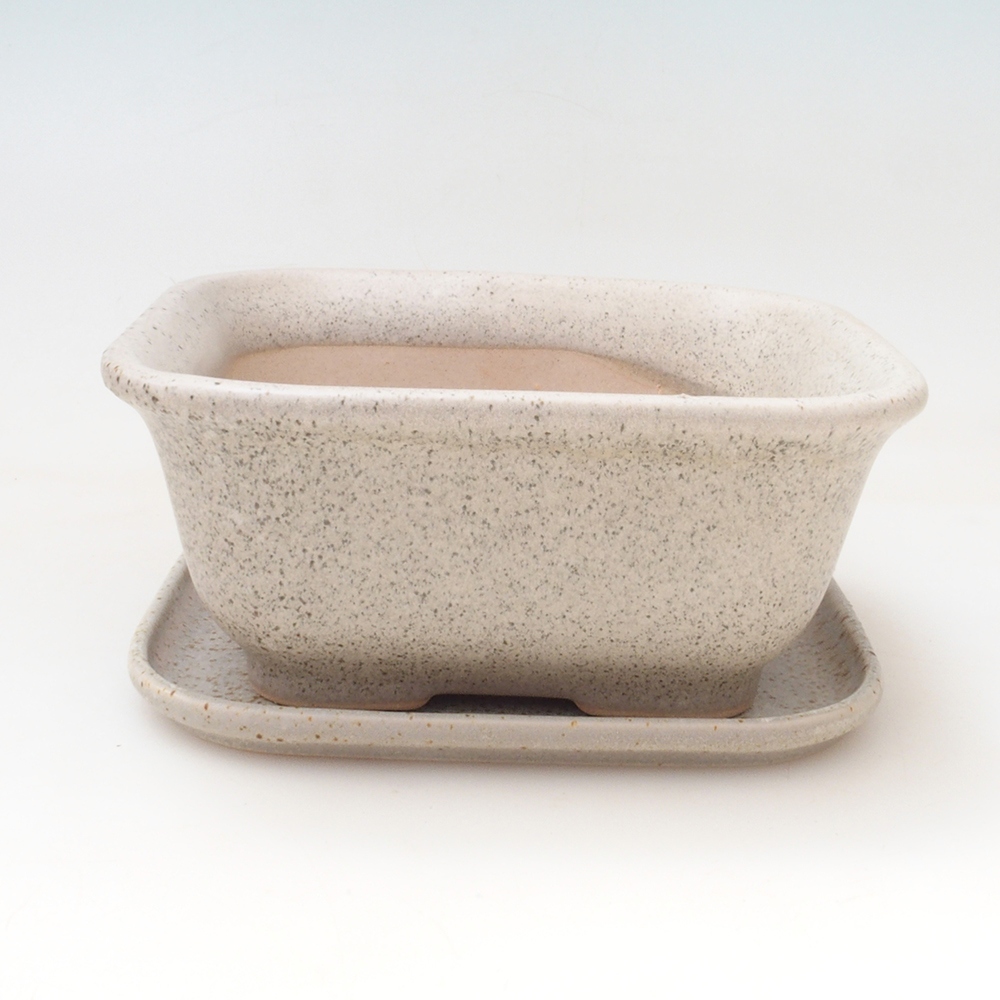 Bonsai miska + podmiska H01 - 12x9x5 cm