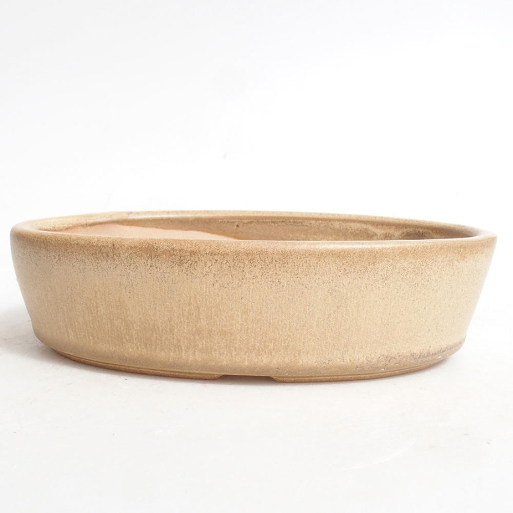 Keramická bonsai miska 16,5 x 11 x 4 cm, farba  béžová