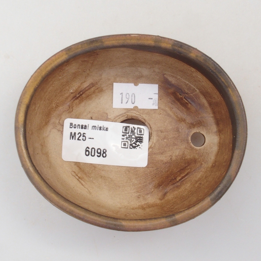 Keramická bonsai miska 9 x 8 x 3,5 cm, farba hnedá