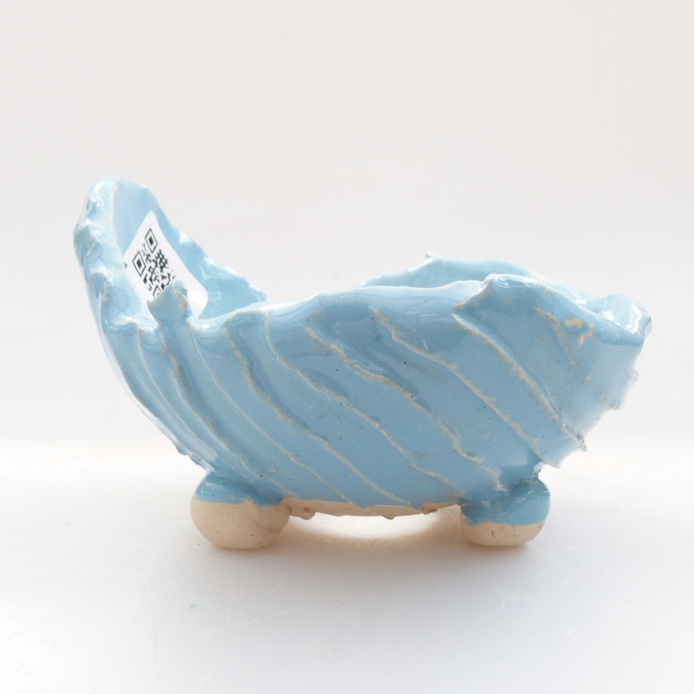 Keramická Škrupina 7,5 x 7,5x 5 cm , farba modrá