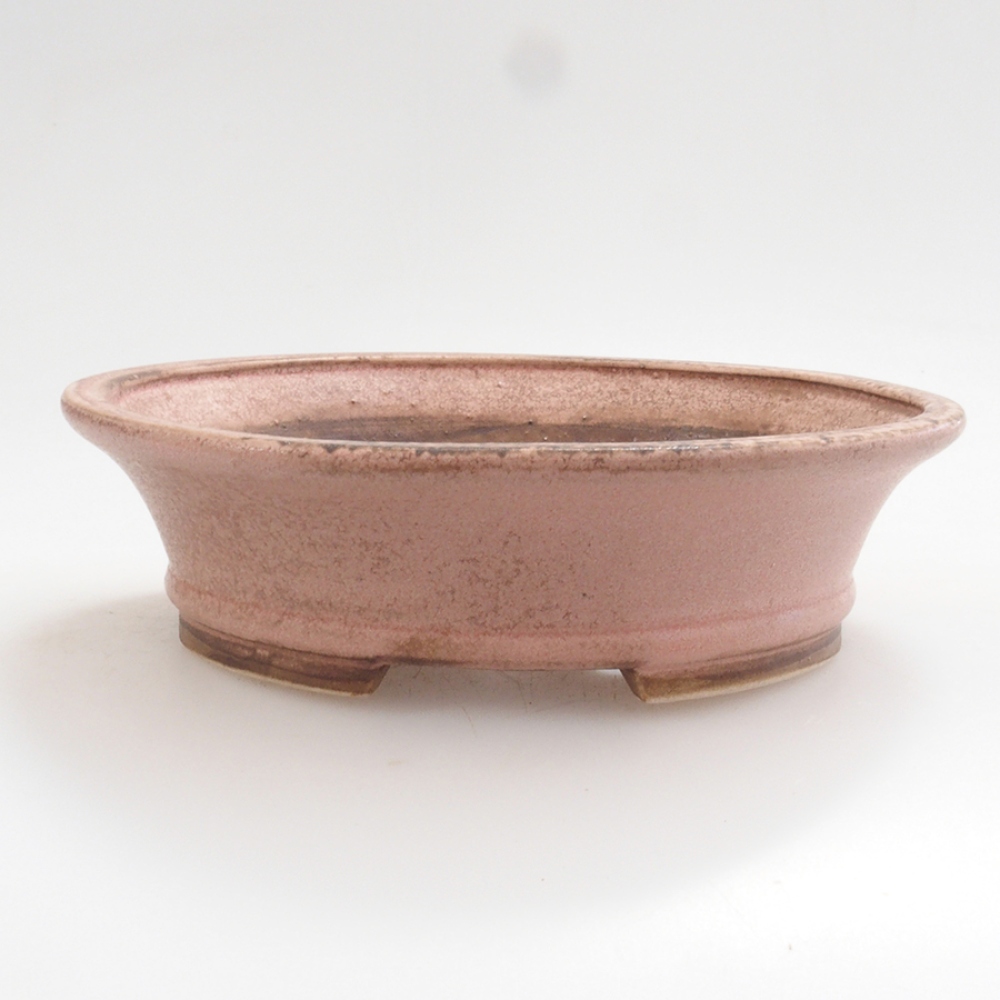 Keramická bonsai miska 13,,5 x 12 x 3,5 cm, farba ružová