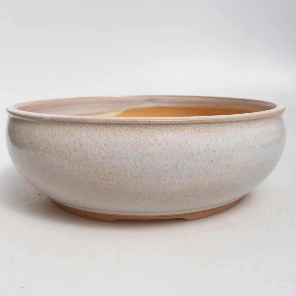 Keramická bonsajová miska 22,5 x 22,5 x 7,5 cm, farba béžová