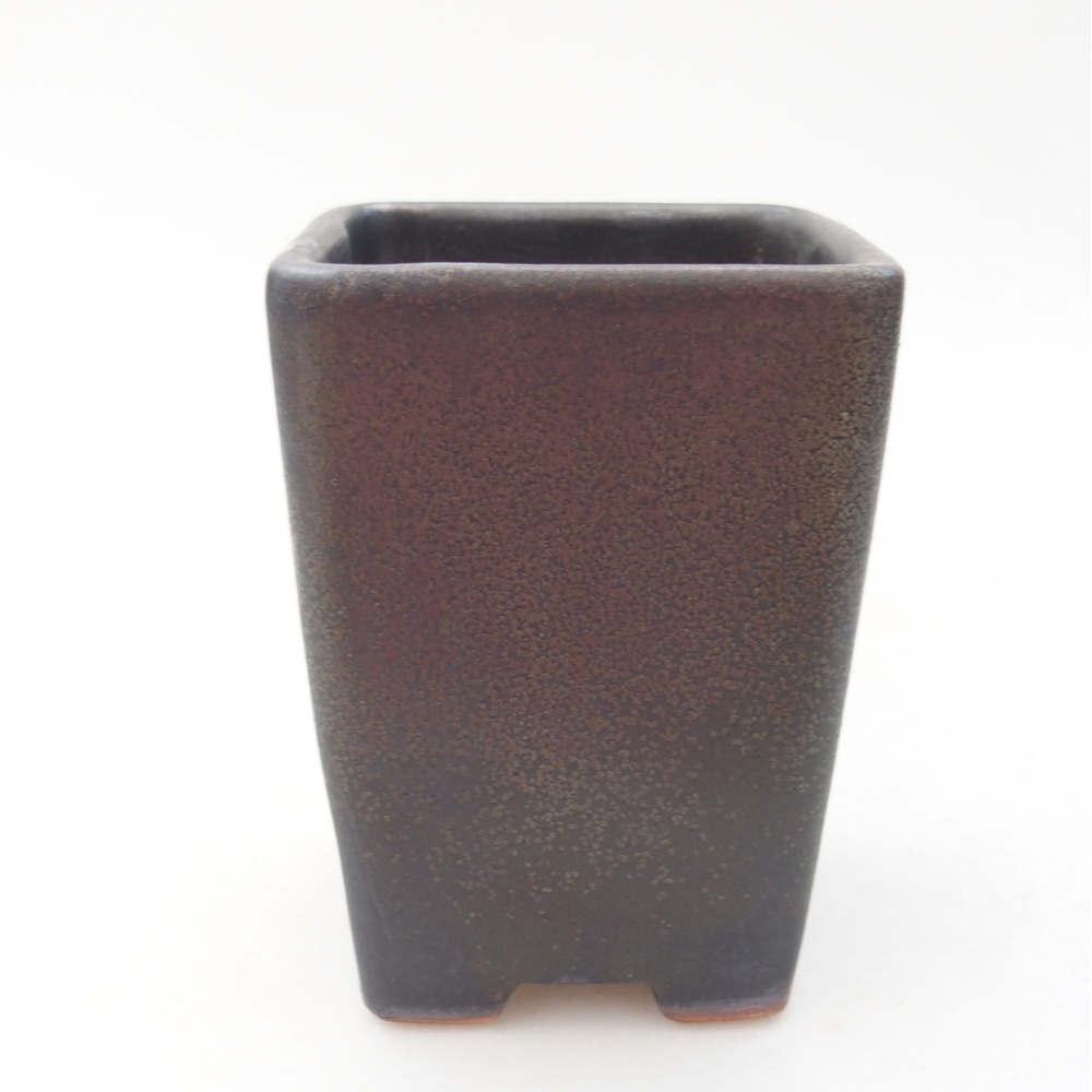 Keramická bonsai miska 8 x 8 x 11 cm, farba šedá