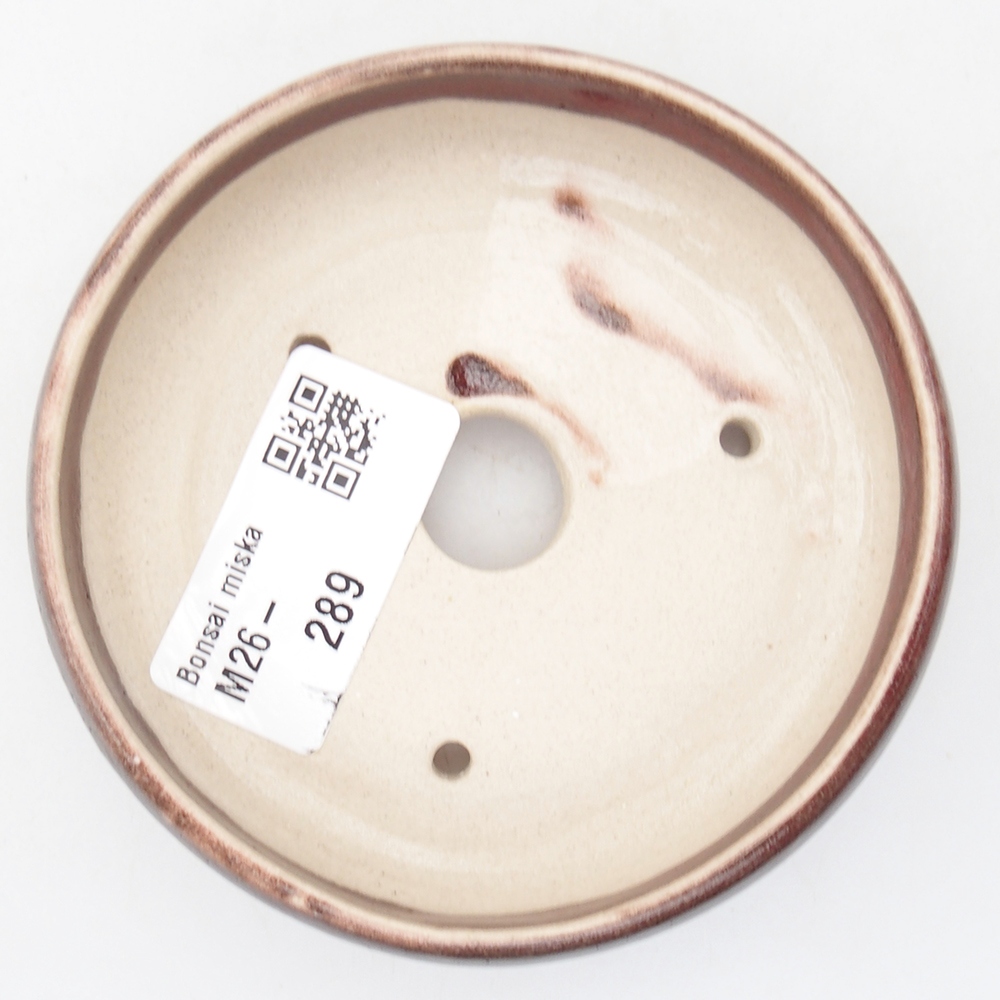 Mini bonsajová miska 9 x 9 x 2,5 cm, farba červená