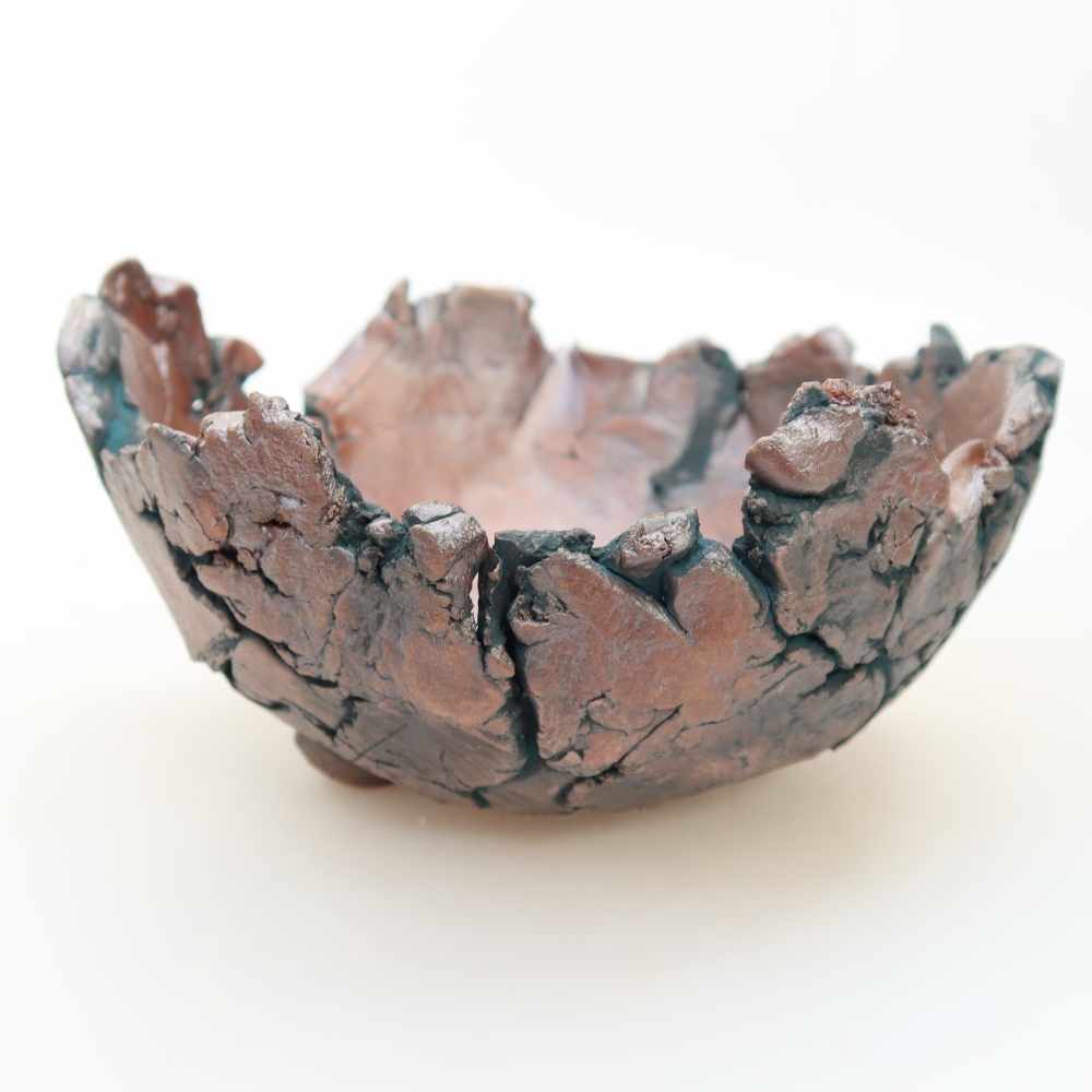 Keramická škrupina 14 x 13 x 7 cm, farba zelená