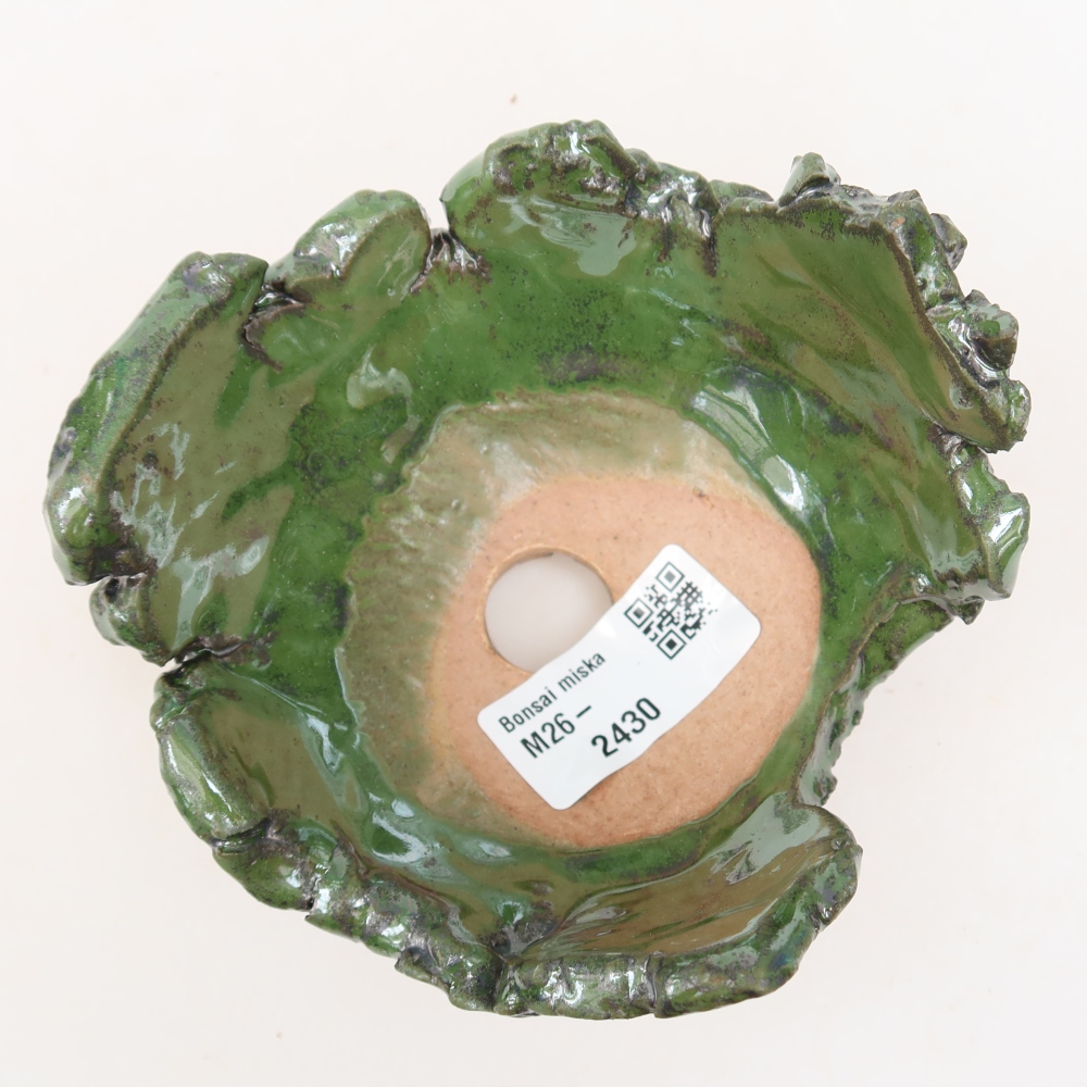 Keramická škrupina  11 x 11 x 7 cm, farba zelená