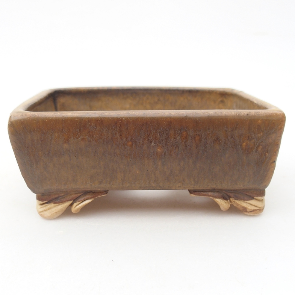 Keramická bonsai miska 10 x 8,5 x 4 cm, farba hnedá