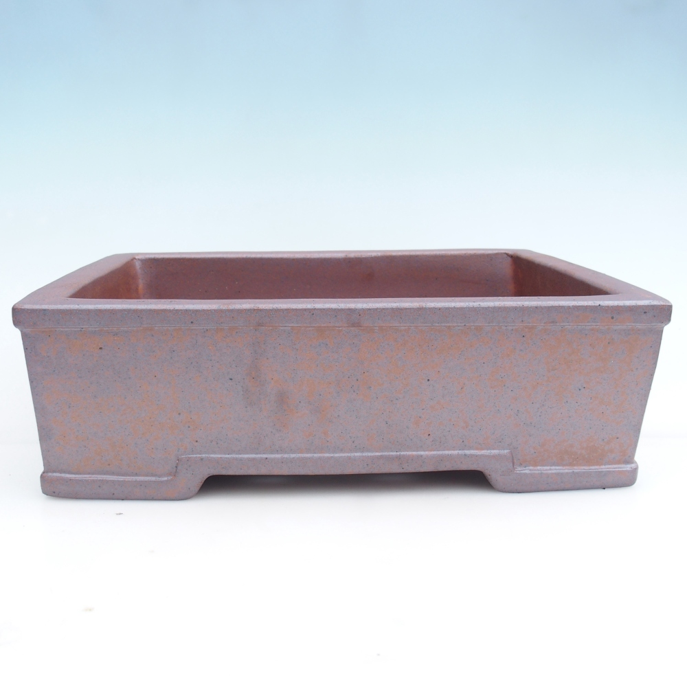 Keramická bonsajová miska 35,5 x 27 x 11 cm, farba kovu