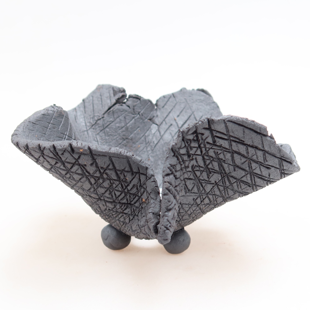 Keramická škrupina  15 x 14 x 8 cm, farba: kovová