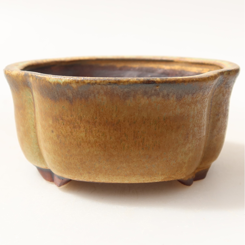 Keramická miska na bonsai 8 x 7,5 x 3,5 cm, farba zelená