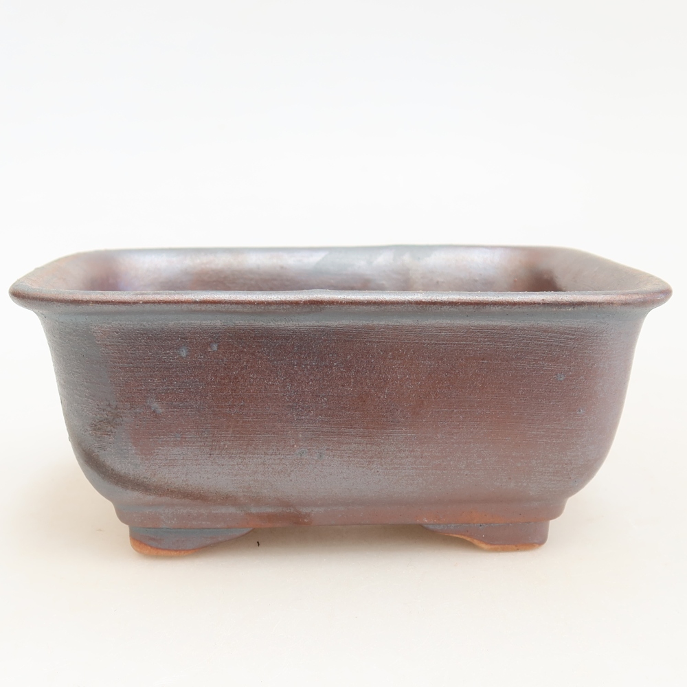 Keramická bonsajová miska 13,5 x 10,5 x 6 cm, farba kovu