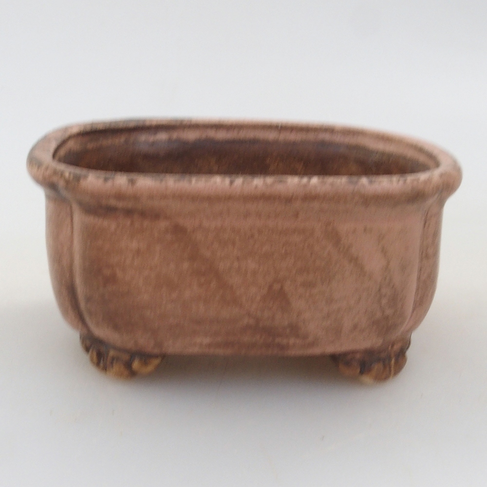 Keramická bonsai miska 7,5 x 7,5 x 3,5 cm, farba ružová