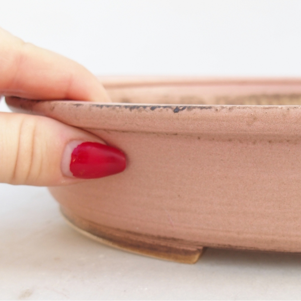 Keramická bonsajová miska 25 x 20 x 7,5 cm, zelená