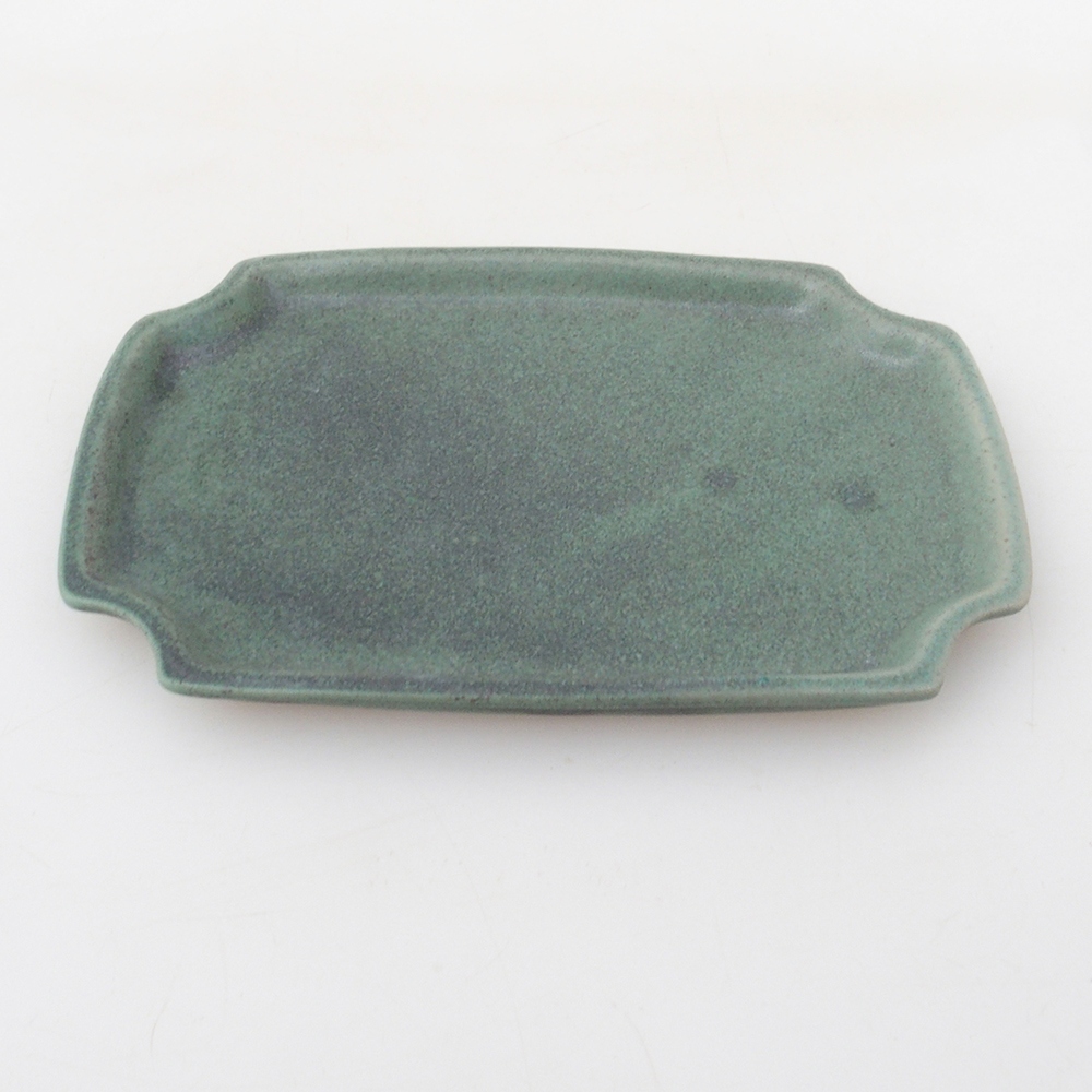 Keramická podmiska H17 -15,5 x 11 x 1 cm - zelená