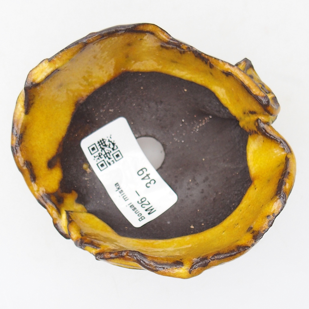 Keramická mušľa 9 x 8 x 5,5 cm , žltá