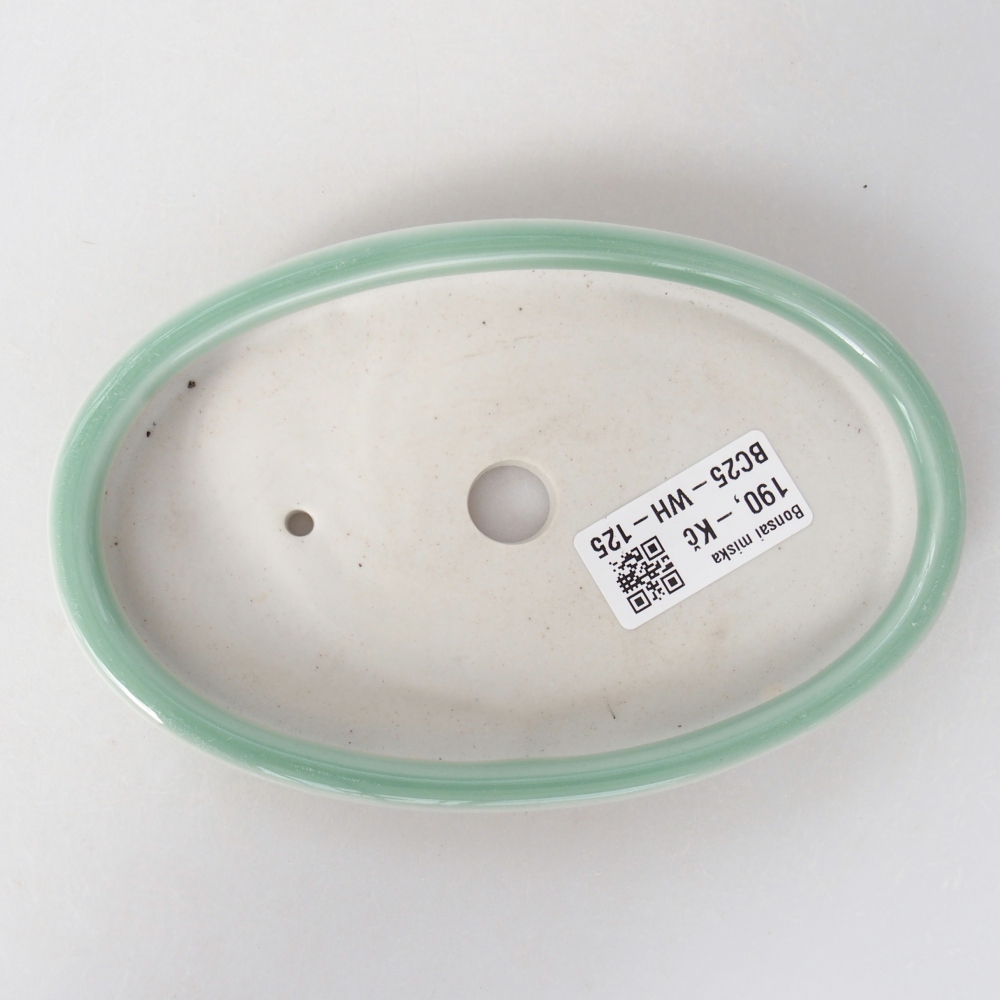 Keramická miska na bonsaje 15,5 x 10 x 2 cm, zelená