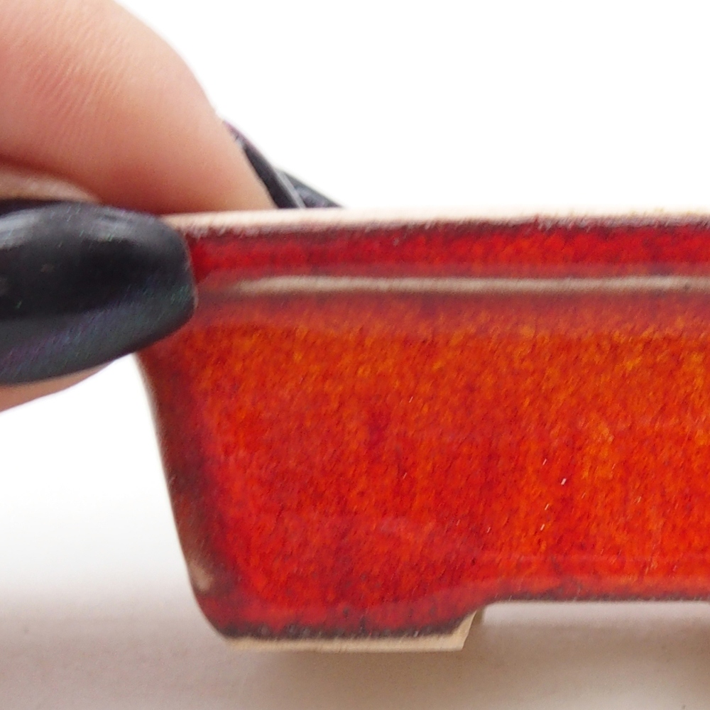 Mini bonsajová miska 6,5 x 4,5 x 2,5 cm, oranžová