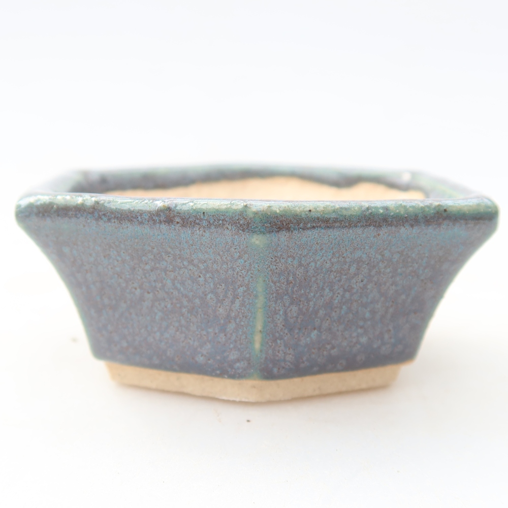 Keramická miska na bonsaje 6 x 5,5 x 2,5 cm, farba sivá