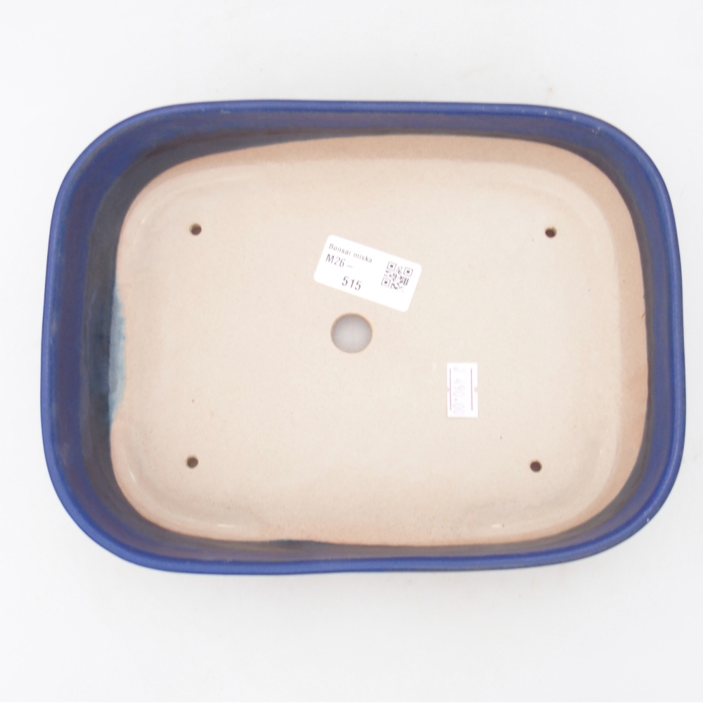 Keramická miska na bonsaje 22,5 x 17 x 6 cm, farba modrá