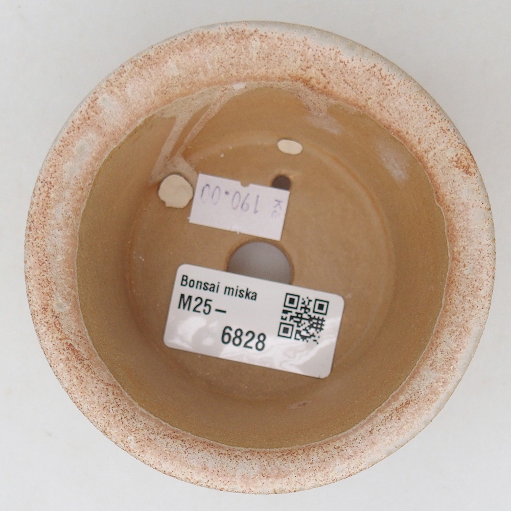 Keramická miska na bonsaje 9 x 9 x 5 cm, farba béžová
