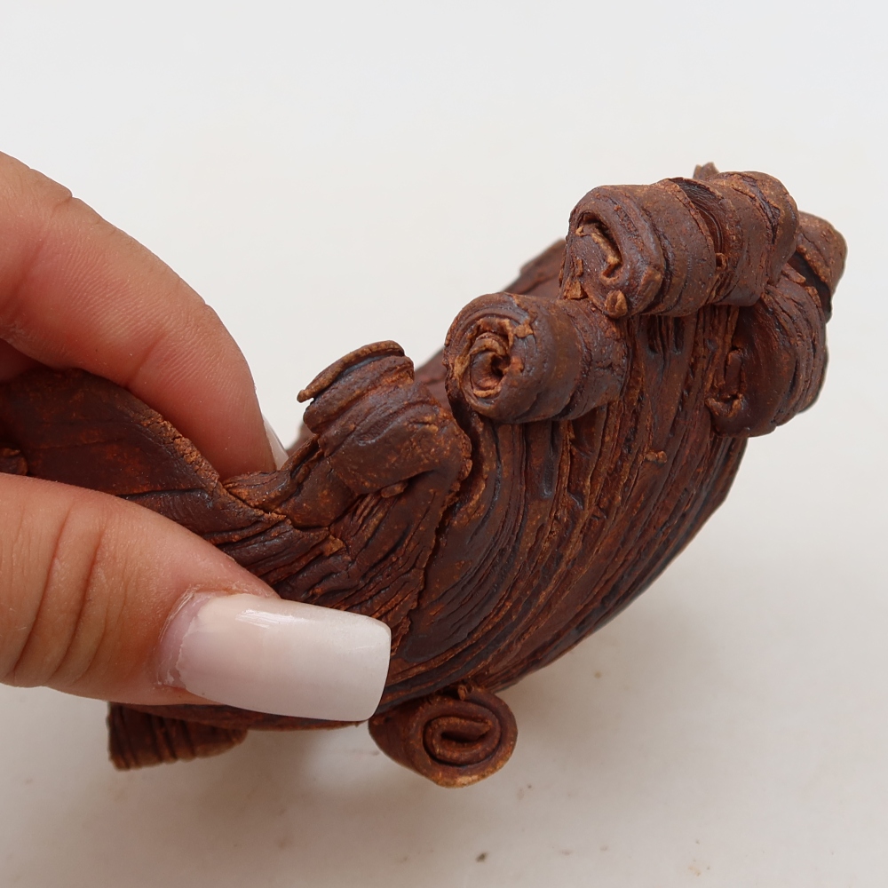 Keramická škrupina  13,5 x 10,5 x 7 cm, farba hnedá