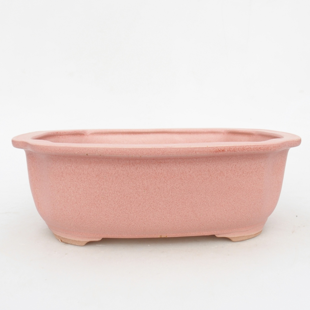 Keramická bonsajová miska 22 x 18 x 7,5 cm, ružová