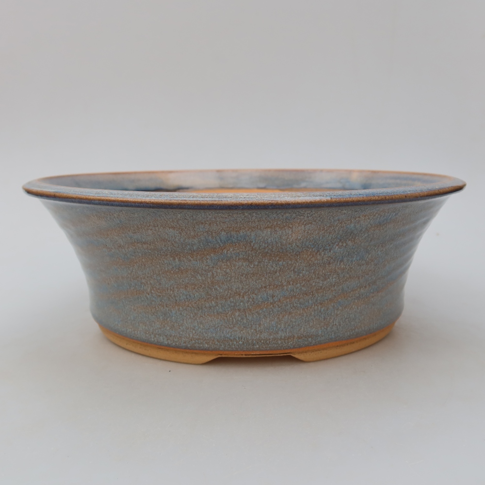 Keramická miska na bonsaje 25,5 x 25,5 x 8,5 cm, farba modrá