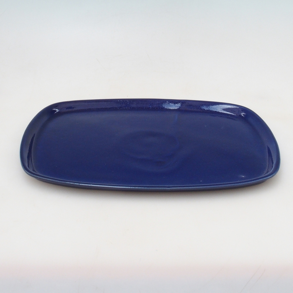 Keramický tanier H10 – 34 x 23,5 x 1,5 cm – modrý
