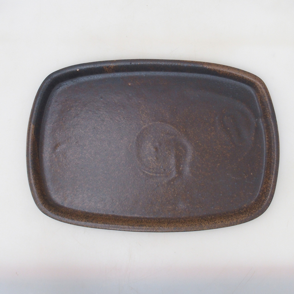 Keramický tanier H09 – 28,5 x 19,5 x 1,5 cm – hnedý