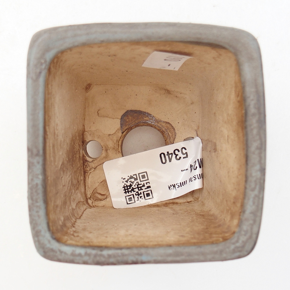 Keramická bonsai miska 6,5 x 6,5 x 7 cm, farba modra