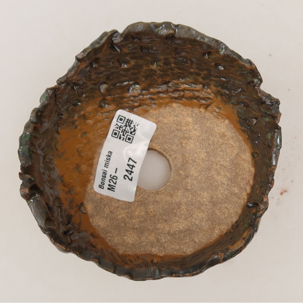 Keramická škrupina  10 x 9,5 x 6 cm, farba hnedozelená