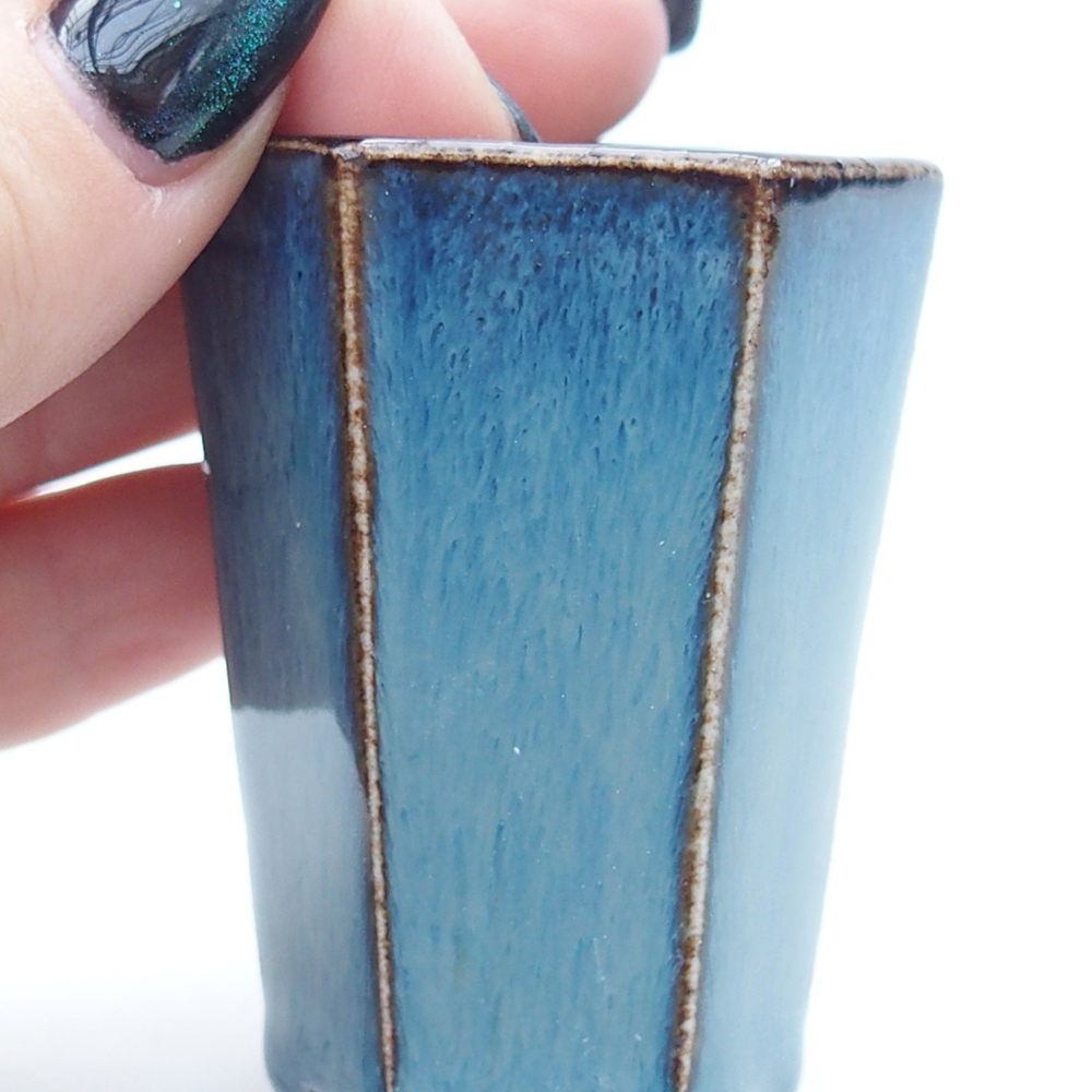 Mini bonsajová miska 4 x 3,5 x 5,5 cm, farba modrá