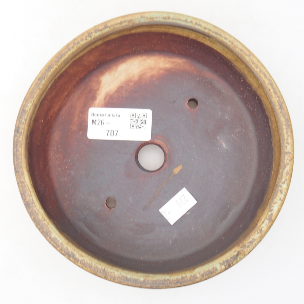 Keramická miska na bonsaje 15,5 x 15,5 x 5 cm, zelená